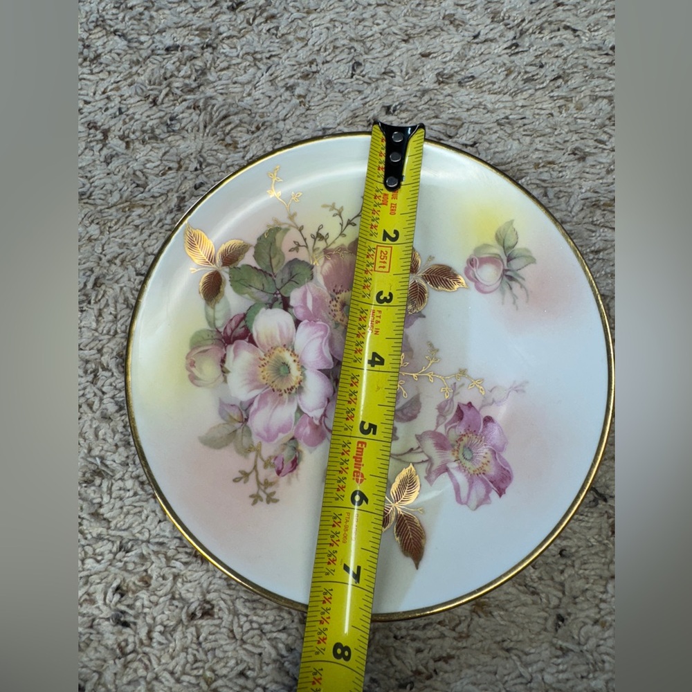 Schumann Arzberg Germany Wild Roses Pattern Gold Rim Dish #86, 11 & 6 lot of 3 - Picture 9 of 10